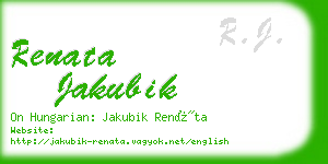 renata jakubik business card